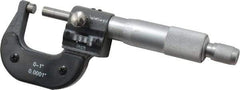 Value Collection - 0 to 1" Range, 0.0001" Graduation, Mechanical Outside Micrometer - Ratchet Stop Thimble, Digital Counter - Apex Tool & Supply