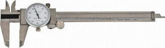 Value Collection - 0" to 6" Range, 0.001" Graduation, 0.1" per Revolution, Dial Caliper - White Face - Apex Tool & Supply