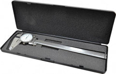 Value Collection - 0" to 8" Range, 0.001" Graduation, 0.1" per Revolution, Dial Caliper - White Face - Apex Tool & Supply