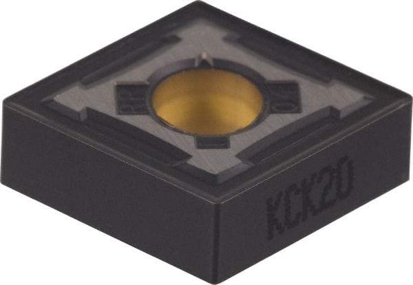 Kennametal - CNMG433 RP Grade KCK20 Carbide Turning Insert - TiCN/Al2O3 Finish, 80° Diamond, 1/2" Inscr Circle, 3/16" Thick, 3/64" Corner Radius - Apex Tool & Supply