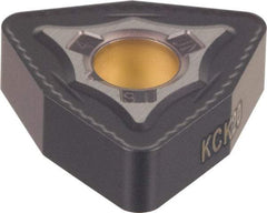 Kennametal - WNMG433 UN Grade KCK20 Carbide Turning Insert - TiCN/Al2O3 Finish, 80° Trigon, 1/2" Inscr Circle, 3/16" Thick, 3/64" Corner Radius - Apex Tool & Supply