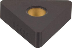 Kennametal - TNMA332 Grade KCK20 Carbide Turning Insert - TiCN/Al2O3 Finish, 60° Triangle, 3/8" Inscr Circle, 3/16" Thick, 1/32" Corner Radius - Apex Tool & Supply