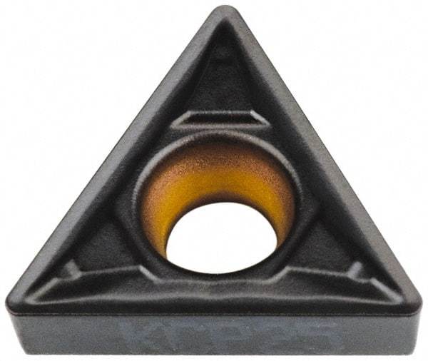 Kennametal - TCMT21.51 FP Grade KCP25 Carbide Turning Insert - TiCN/Al2O3 Finish, 60° Triangle, 1/4" Inscr Circle, 3/32" Thick, 1/64" Corner Radius - Apex Tool & Supply