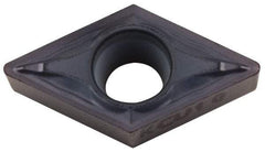 Kennametal - DCMT21.51 FP Grade KCU10 Carbide Turning Insert - TiAlN Finish, 55° Diamond, 1/4" Inscr Circle, 3/32" Thick, 1/64" Corner Radius - Apex Tool & Supply