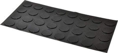 Made in USA - 1.23" Wide x 0.1" High, Self Adhesive Polyurethane Bumpers - Cylindrical - Apex Tool & Supply