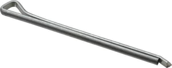 Made in USA - 3/16" Diam x 3" Long Hammerlock Cotter Pin - Grade 2, Zinc-Plated, Steel - Apex Tool & Supply