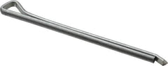 Made in USA - 3/16" Diam x 3" Long Hammerlock Cotter Pin - Grade 2, Zinc-Plated, Steel - Apex Tool & Supply
