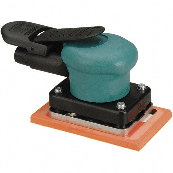 Dynabrade - 10,000 OPM, 13 CFM Air Consumption, Palm Air Orbital Sander - Rectangular Pad, 1/4 NPT Inlet - Apex Tool & Supply