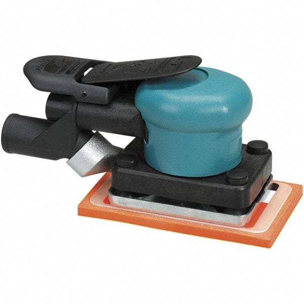 Dynabrade - 10,000 OPM, 13 CFM Air Consumption, Palm Air Orbital Sander - Rectangular Pad, 1/4 NPT Inlet - Apex Tool & Supply