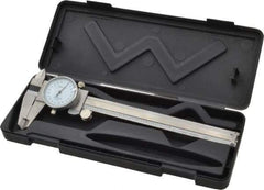 Value Collection - 0" to 6" Range, 0.001" Graduation, 0.2" per Revolution, Dial Caliper - White Face - Apex Tool & Supply