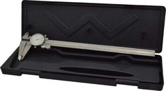 Value Collection - 0" to 12" Range, 0.001" Graduation, 0.2" per Revolution, Dial Caliper - White Face, 2.36" Jaw Length - Apex Tool & Supply