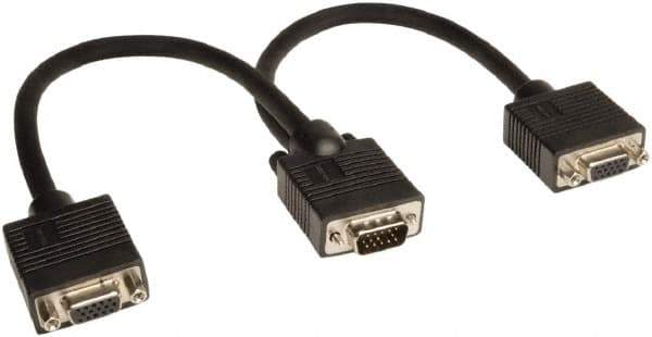 Tripp-Lite - 1' Long, HD15/HD15 Computer Cable - Black, Male, Female x Female - Apex Tool & Supply