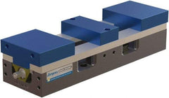 Jergens - 6" Jaw Width, 19-1/2" Max Jaw Opening, Manual Self Centering Vise - 10,100 Max Operating psi, 3-3/4" Stroke Length, 21" OAL x 8" OAW x 4" OAH - Apex Tool & Supply