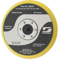 Dynabrade - 6" Diam Disc Backing Nonvacuum Replacement Pad - Medium Density, 13,000 RPM - Apex Tool & Supply