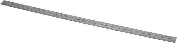 SPI - 300mm Long, 0.5, 1mm Graduation, Flexible Steel Rule - Metric Graduation Style, 1/2" Wide, Silver, Satin Chrome Finish - Apex Tool & Supply
