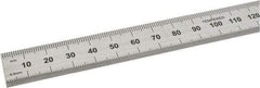 SPI - 450mm Long, 0.5, 1mm Graduation, Flexible Steel Rule - Metric Graduation Style, 3/4" Wide, Silver, Satin Chrome Finish - Apex Tool & Supply
