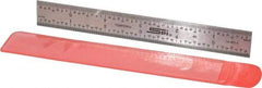 SPI - 6" Long, 1/64, 1/32, 1/16, 1/8" Graduation, Rigid Steel Rule - 4R Graduation Style, 3/4" Wide, Silver - Apex Tool & Supply