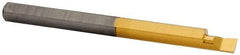 Accupro - 0.1" Min Bore Diam, 0.15" Max Bore Depth, 1/8 Shank Diam, Boring Bar - Right Hand Cut, Solid Carbide, TiN Finish - Exact Industrial Supply
