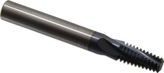 Accupro - NPTF, 0.305" Cutting Diam, 4 Flute, Solid Carbide Helical Flute Thread Mill - Internal Thread, 5/8" LOC, 2-1/2" OAL, 5/16" Shank Diam - Apex Tool & Supply