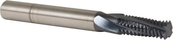 Accupro - M10x1.50 Metric Coarse, 0.3" Cutting Diam, 4 Flute, Solid Carbide Helical Flute Thread Mill - Internal Thread, 3/4" LOC, 75mm OAL, 5/16" Shank Diam - Apex Tool & Supply
