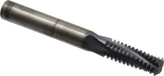 Accupro - M20x2.50 Metric Coarse, 0.4701" Cutting Diam, 4 Flute, Solid Carbide Helical Flute Thread Mill - Internal Thread, 32mm LOC, 100mm OAL, 12mm Shank Diam - Apex Tool & Supply