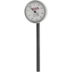 SPI - 2mm Range, 0-100 Dial Reading, 0.001" Graduation Dial Drop Indicator - 1.55" Dial, 2mm Range per Revolution, Includes NPL Traceability Certification - Apex Tool & Supply