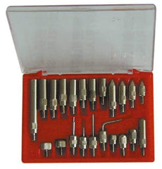 Value Collection - 0.001" Graduation, 0-100 Dial Reading, Indicator & Base Kit - 2" Base Length x 2" Base Width x 2-1/2" Base Height, 2-3/16" Dial Diam - Apex Tool & Supply