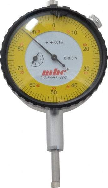 Value Collection - 1/2" Range, 0-100 Dial Reading, 0.001" Graduation Dial Drop Indicator - 2-9/32" Dial, Revolution Counter - Apex Tool & Supply
