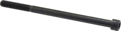 Made in USA - 5/16-18 UNC Hex Socket Drive, Socket Cap Screw - Alloy Steel, Black Oxide Finish, Partially Threaded, 5" Length Under Head - Apex Tool & Supply