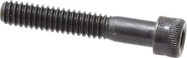 Made in USA - 1/4-20 UNC Hex Socket Drive, Socket Cap Screw - Alloy Steel, Black Oxide Finish, Partially Threaded, 1-1/2" Length Under Head - Apex Tool & Supply