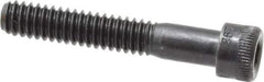 Made in USA - 1/4-20 UNC Hex Socket Drive, Socket Cap Screw - Alloy Steel, Black Oxide Finish, Partially Threaded, 1-1/2" Length Under Head - Apex Tool & Supply