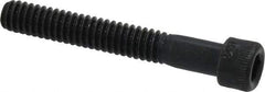 Made in USA - 1/4-20 UNC Hex Socket Drive, Socket Cap Screw - Alloy Steel, Black Oxide Finish, Partially Threaded, 1-3/4" Length Under Head - Apex Tool & Supply