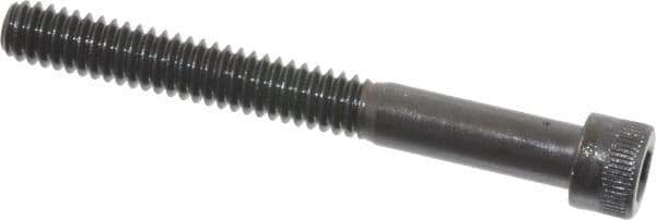 Made in USA - 1/4-20 UNC Hex Socket Drive, Socket Cap Screw - Alloy Steel, Black Oxide Finish, Partially Threaded, 2-1/4" Length Under Head - Apex Tool & Supply