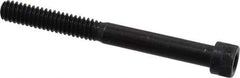 Made in USA - 1/4-20 UNC Hex Socket Drive, Socket Cap Screw - Alloy Steel, Black Oxide Finish, Partially Threaded, 2-1/2" Length Under Head - Apex Tool & Supply