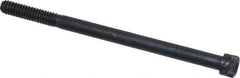Made in USA - 1/4-20 UNC Hex Socket Drive, Socket Cap Screw - Alloy Steel, Black Oxide Finish, Partially Threaded, 4" Length Under Head - Apex Tool & Supply