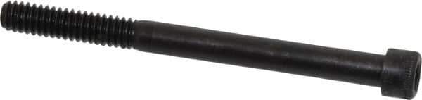 Made in USA - 1/4-20 UNC Hex Socket Drive, Socket Cap Screw - Alloy Steel, Black Oxide Finish, Partially Threaded, 3" Length Under Head - Apex Tool & Supply