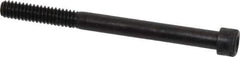 Made in USA - 1/4-20 UNC Hex Socket Drive, Socket Cap Screw - Alloy Steel, Black Oxide Finish, Partially Threaded, 3" Length Under Head - Apex Tool & Supply