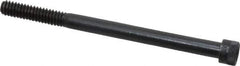 Made in USA - 1/4-20 UNC Hex Socket Drive, Socket Cap Screw - Alloy Steel, Black Oxide Finish, Partially Threaded, 3-1/2" Length Under Head - Apex Tool & Supply
