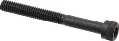 Made in USA - #6-40 UNF Hex Socket Drive, Socket Cap Screw - Alloy Steel, Black Oxide Finish, Partially Threaded, 1-1/4" Length Under Head - Apex Tool & Supply