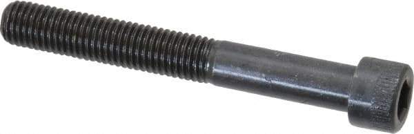 Made in USA - 1/4-28 UNF Hex Socket Drive, Socket Cap Screw - Alloy Steel, Black Oxide Finish, Partially Threaded, 2" Length Under Head - Apex Tool & Supply