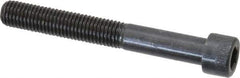 Made in USA - 1/4-28 UNF Hex Socket Drive, Socket Cap Screw - Alloy Steel, Black Oxide Finish, Partially Threaded, 2" Length Under Head - Apex Tool & Supply