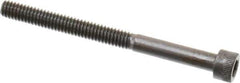 Made in USA - #8-32 UNC Hex Socket Drive, Socket Cap Screw - Alloy Steel, Black Oxide Finish, Partially Threaded, 2" Length Under Head - Apex Tool & Supply