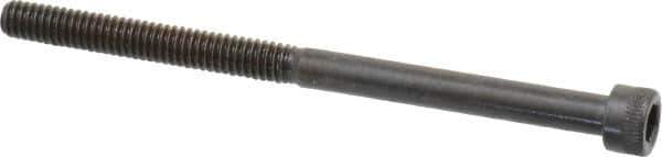 Made in USA - #8-32 UNC Hex Socket Drive, Socket Cap Screw - Alloy Steel, Black Oxide Finish, Partially Threaded, 2-1/2" Length Under Head - Apex Tool & Supply