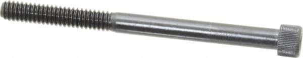 Made in USA - 1/4-20 UNC Hex Socket Drive, Socket Cap Screw - Alloy Steel, Black Oxide Finish, Partially Threaded, 3-1/4" Length Under Head - Apex Tool & Supply