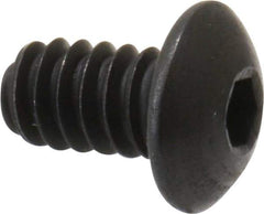 Holo-Krome - #4-40 UNC Hex Socket Drive, Button Screw - Alloy Steel, Black Oxide Finish, Fully Threaded, 3/16" Length Under Head - Apex Tool & Supply