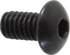 Holo-Krome - #8-32 UNC Hex Socket Drive, Button Screw - Alloy Steel, Black Oxide Finish, Fully Threaded, 5/16" Length Under Head - Apex Tool & Supply