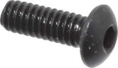 Holo-Krome - #5-40 UNC Hex Socket Drive, Button Screw - Alloy Steel, Black Oxide Finish, Fully Threaded, 3/8" Length Under Head - Apex Tool & Supply