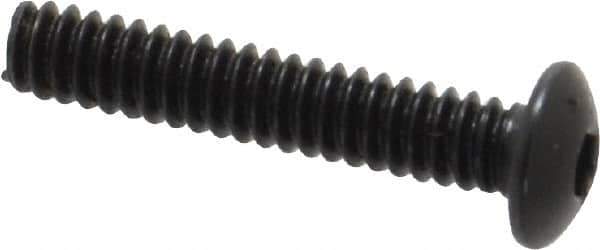 Holo-Krome - #6-32 UNC Hex Socket Drive, Button Screw - Alloy Steel, Black Oxide Finish, Fully Threaded, 3/4" Length Under Head - Apex Tool & Supply
