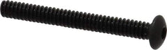 Holo-Krome - #6-32 UNC Hex Socket Drive, Button Screw - Alloy Steel, Black Oxide Finish, Fully Threaded, 1-1/4" Length Under Head - Apex Tool & Supply