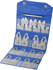 Value Collection - 26 Piece, 0.5 to 13 mm Radius, Steel Radius Gage Set - 0.5 mm Graduation, Satin Chrome Coated - Apex Tool & Supply